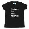 🎶 Listen to Ms. Rachel Short-Sleeve Tee 🎶 Youth Short Sleeve T-Shirt
